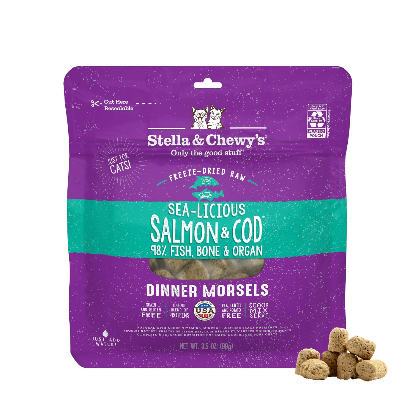 Sea-Licious Salmon & Cod Dinner Morsels pack