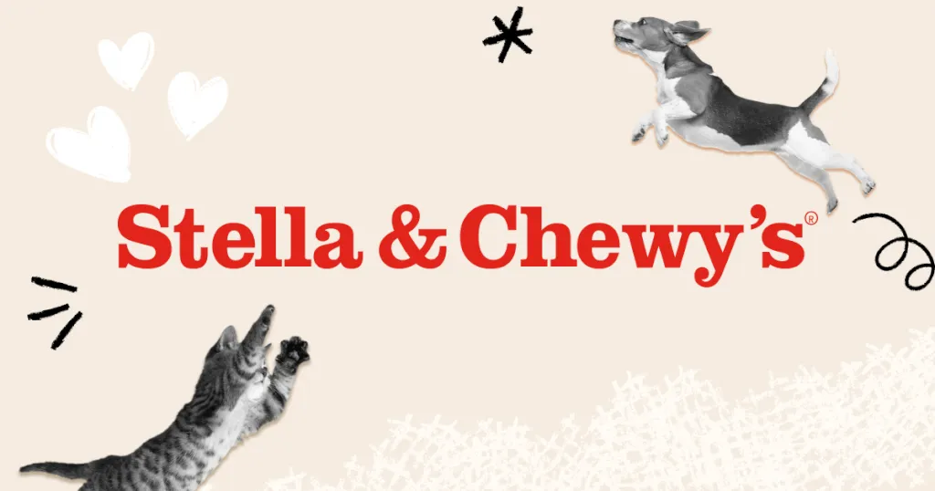 Stella & Chewy's logo with a dog and a cat