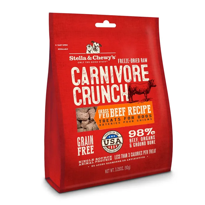 Beef Carnivore Crunch for Dogs pouch